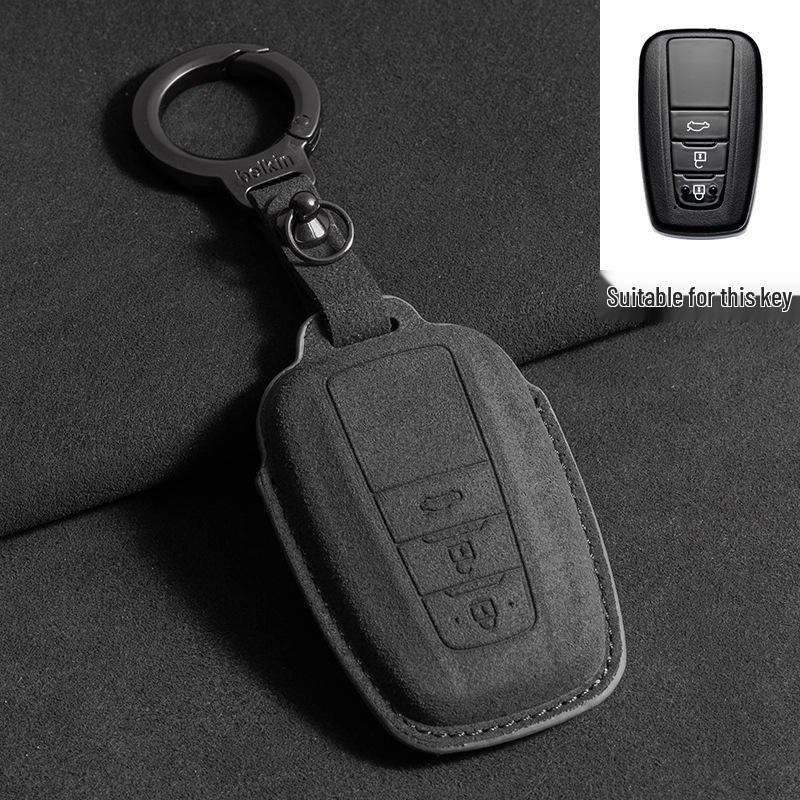 2024 Toyota Crown Highlander Suede Key Case: Three-Color Full Wrap for Men