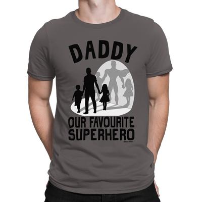 Herren VATER T-Shirt PAPA Lieblingssuperheld Sohn Tochter Weihnachtsgeschenk