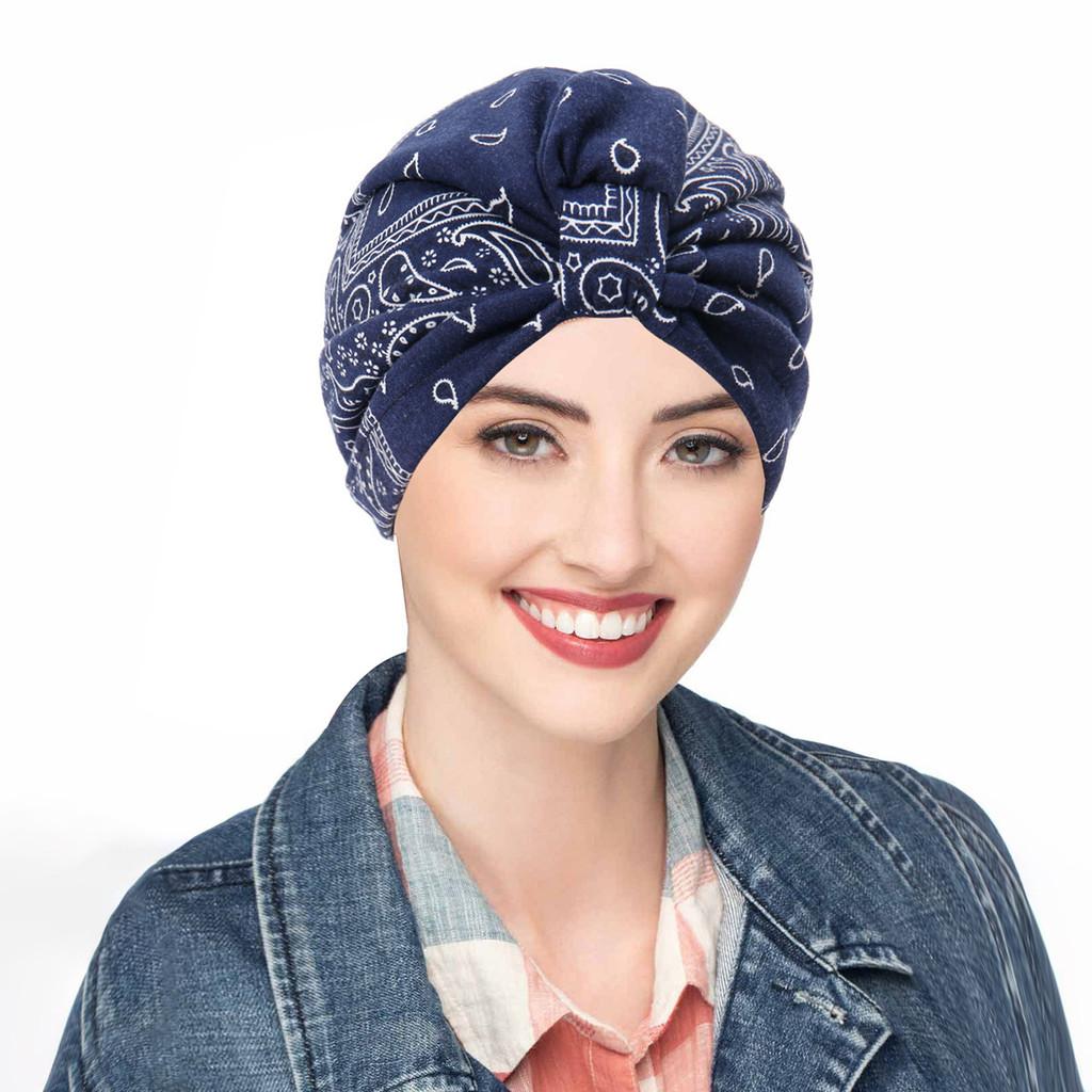 Bohemian Cashew Flower Headscarf Summer Warmth Satin Headgear For Women