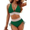 Women Bikini Sexy High Waist Bathing Suit V-Neck Beach Swimwear Female Summer Swimsuit