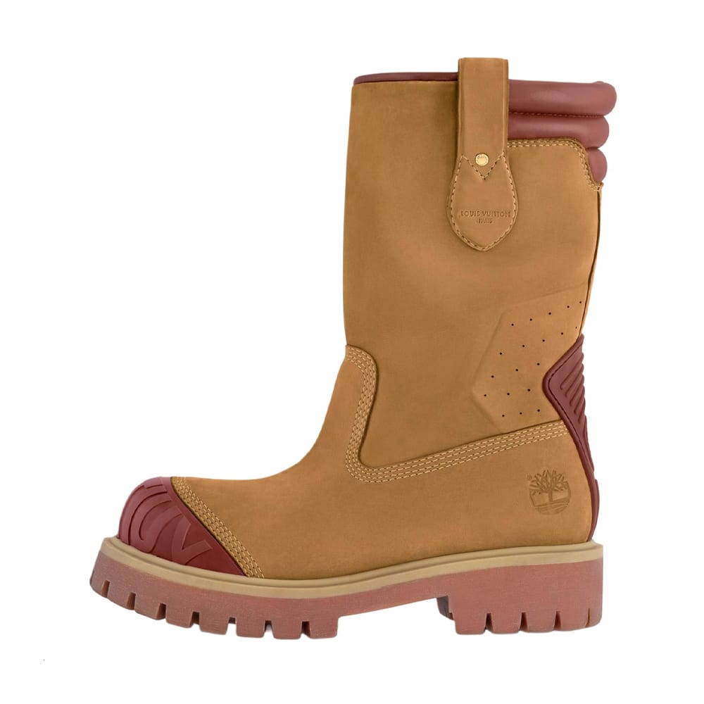 Timberland x LOUIS VUITTON Cow Leather Ankle Boots Men's Brown 1AD78P