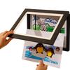 Children's Magnetic Picture Frame with Flip Cover, Holds 150 A4 Sheets, Punch-Free Wooden Design
