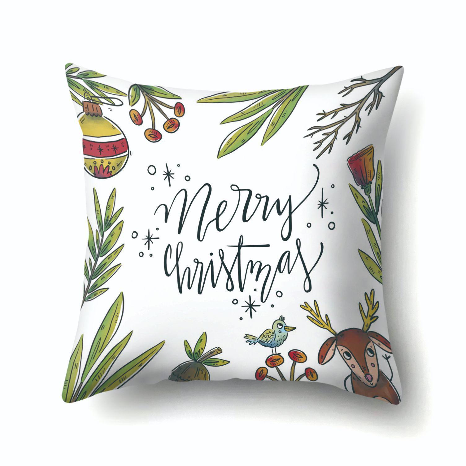 

New Pillow Nordic Christmas Pillow Case Home Cartoon Polyester Pillow Premium Durable Quality Useful Practical 45*45cm