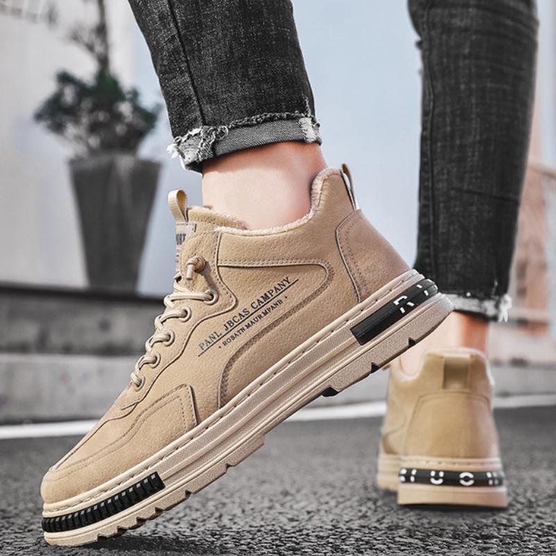 Men Snow Boots New Winter Cotton Male Shoes Platform Non-slip Men's Sneakers Outdoor Plush Walking Ankle Boots Botas Para Hombre