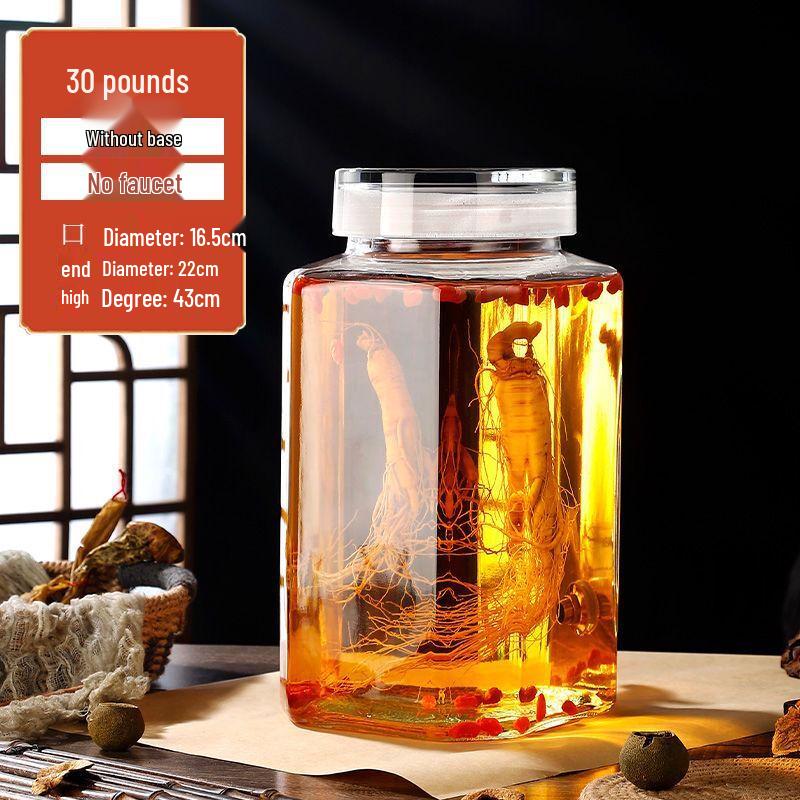 

ZISIZ Glass Soaking Wine Bottle with Faucet