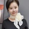 Versatile Chiffon Scarf Flower Neckerchief Sweet Floral Scarf Shawl  Women