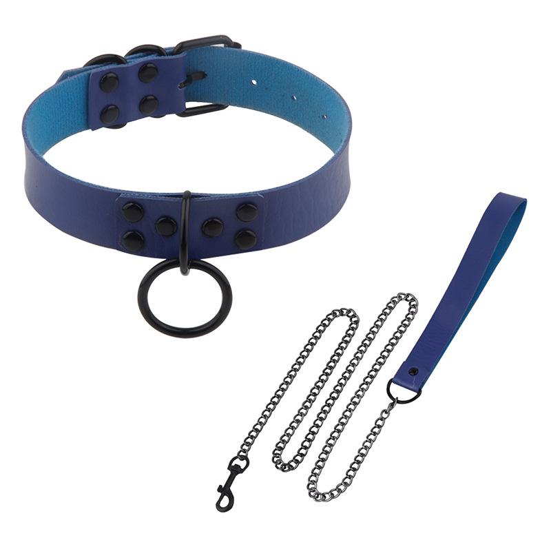 Bdsm Sex Collar Bondage Necklace Slave Leash Steel Chain Rivet Choker Dog Chain Punish Neck Collars Sex Toys For Woman Man