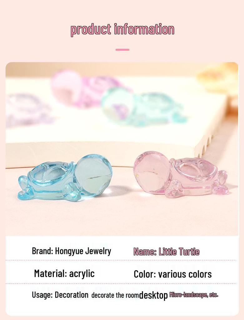 Transparent Small Turtle Ornaments - Aquarium Simulation Accessories