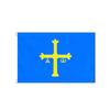 Asturias Spain Flag Blue with Yellow Victory Cross, 2x3ft 3x5ft Durable Polyester Banner for Home Decor Brass Grommet