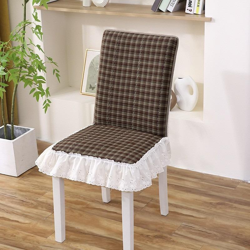 One-piece Dining Table and Chairs Cover Dining Chair Mats Chair Cover Set Household Cushions Elastic Stool Cover Four Season Universal Chair Cushion