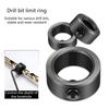 8Pcs Drill Bit Depth Stop Collar Set Adjustable Positioner Rings Split Rings 3-16mm with Wrench for Woodworking Tools