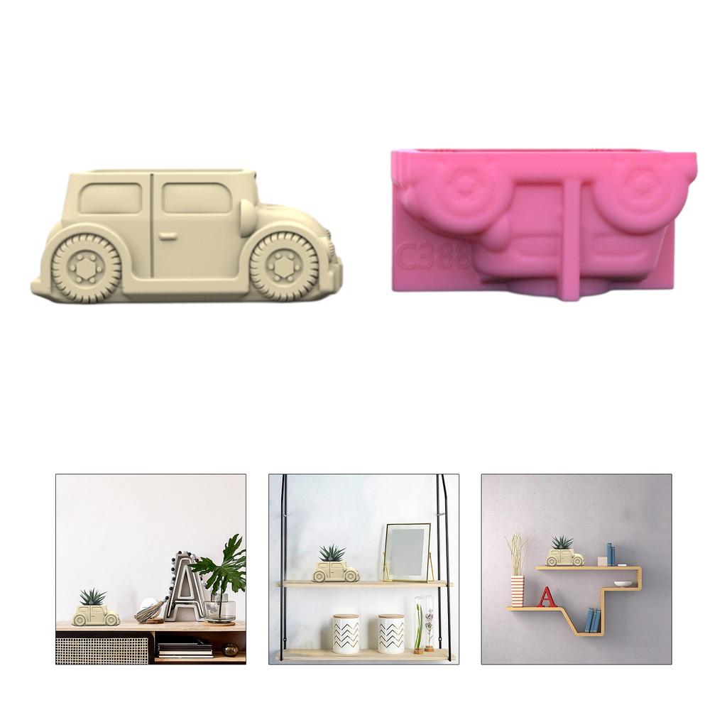 Succulents Flower Pot Resin Silicone Mold Suitable for Diy Garden Concrete Pen Holder Candle Holder Crafts Home Decor