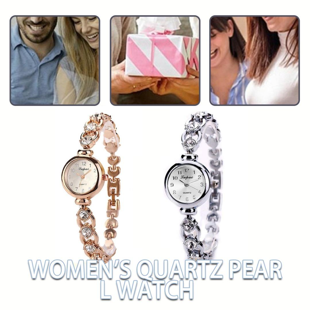 

PDTO Новые женские блестящие хрустальные часы-браслет из нержавеющей стали, кварцевые наручные часы