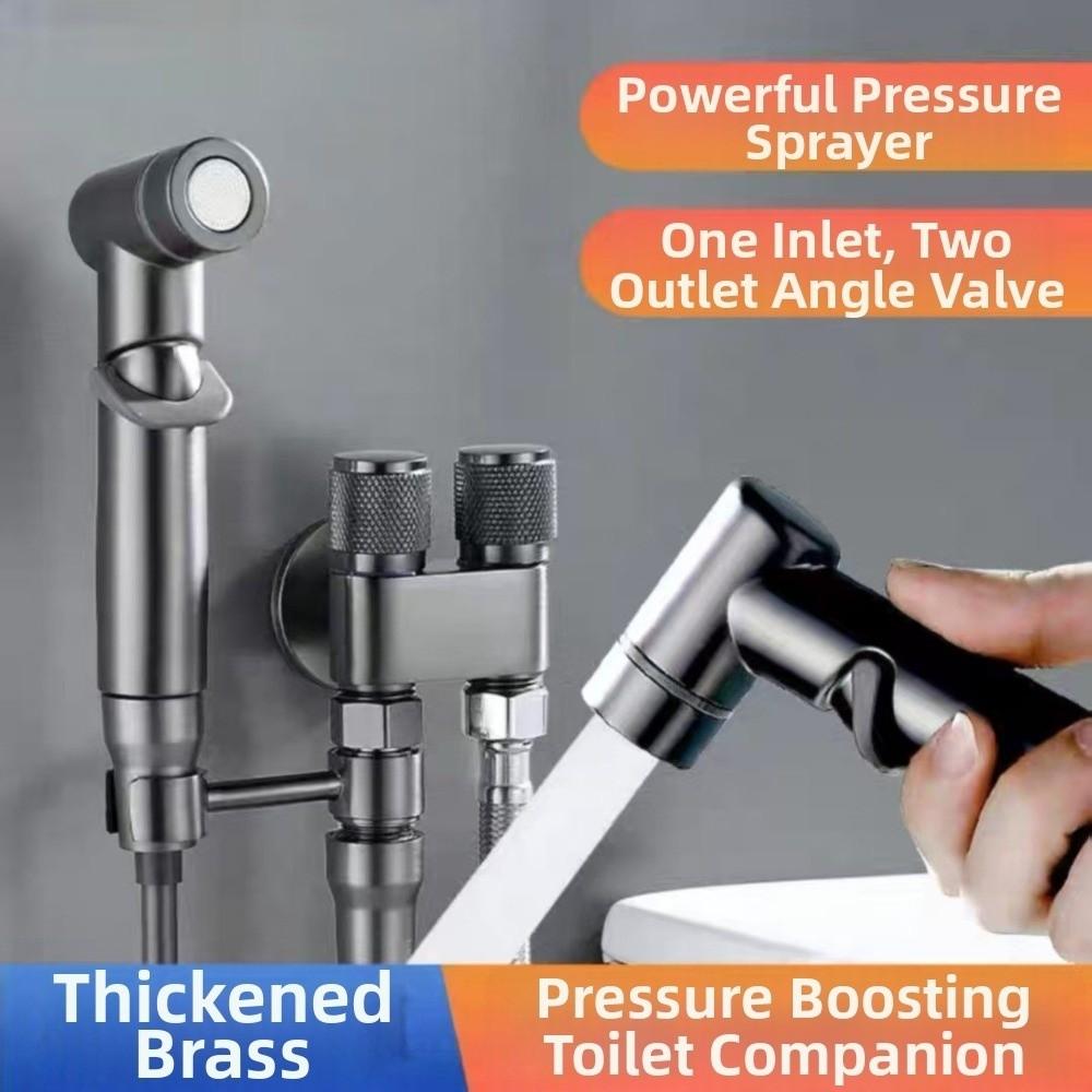 Double Outlet Toilet Cleaning Bidet Sprayer Handheld Bathroom Shower Head New Anal Douche  Bathroom