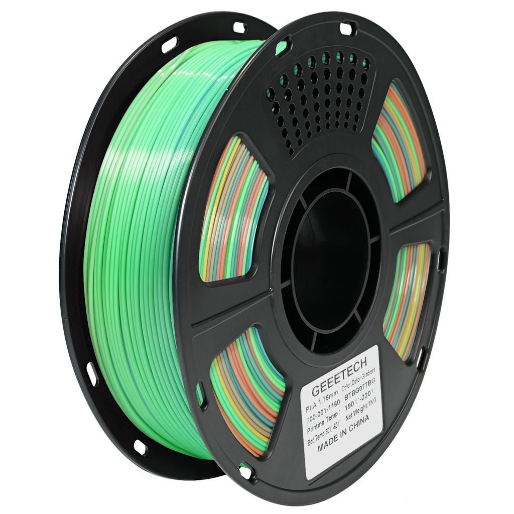 GEEETECH Standaard PLA Filament 1kg 1.75mm 3D Printer Plastic Materiaal, Nauwkeurigheid 0.03mm, Meerdere Kleuren, Geschikt voor de Meeste FDM Printers