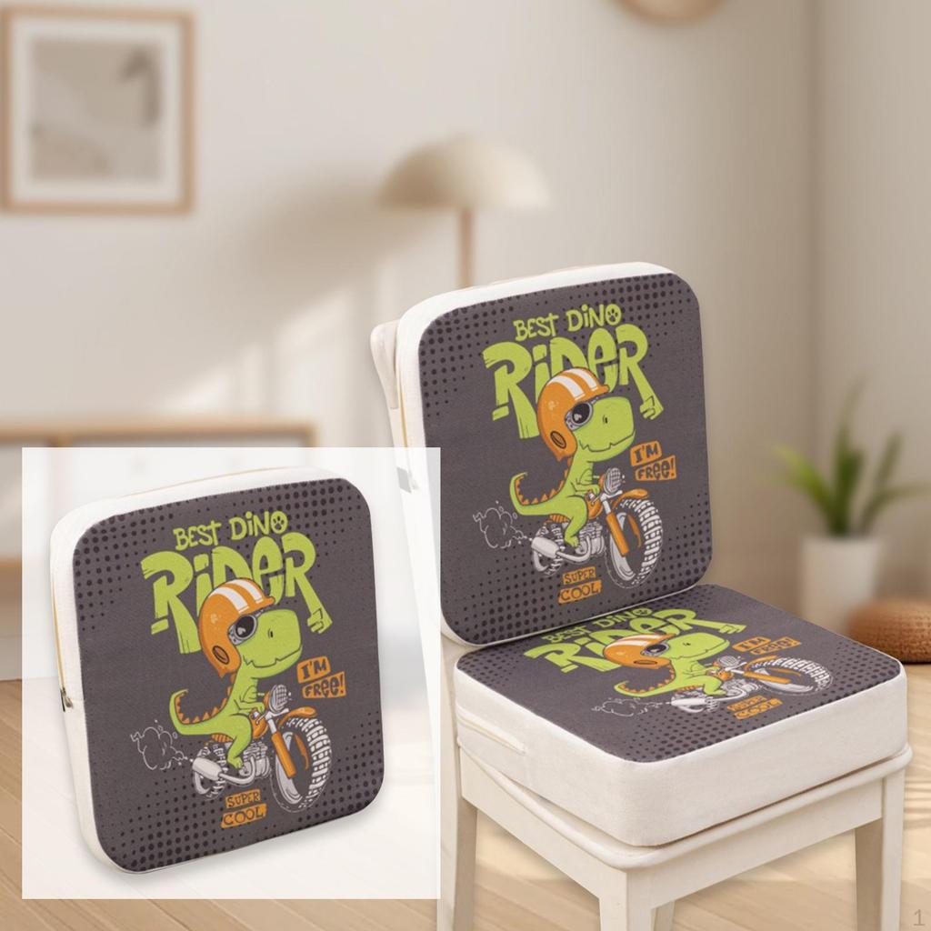 Booster Cushion for Kitchen Chairs, Designed Boys and Girls with Straps