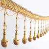 1m Tenda di Cristallo Nappa Pizzo Bordatura Nastro da Cucito Frangia Perline di Cristallo Accessorio per Tende da Rivestimento per Decorazione Casa