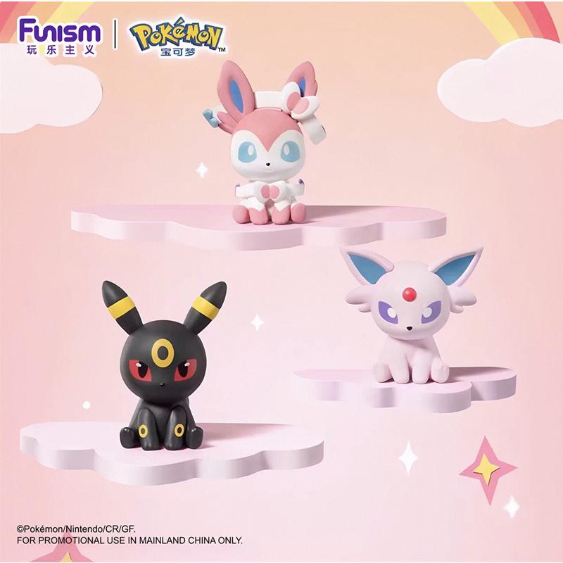 Pokemon Anime Blind Box Poke Ball Action Figures Sylveston Umbreon Vaporeon Mini Dolls Funism Genuine Model Ornament Toys Gift