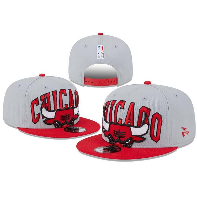 Flat Brim Embroidered Baseball Cap Adjustable Sport Sun Hat Bulls Team