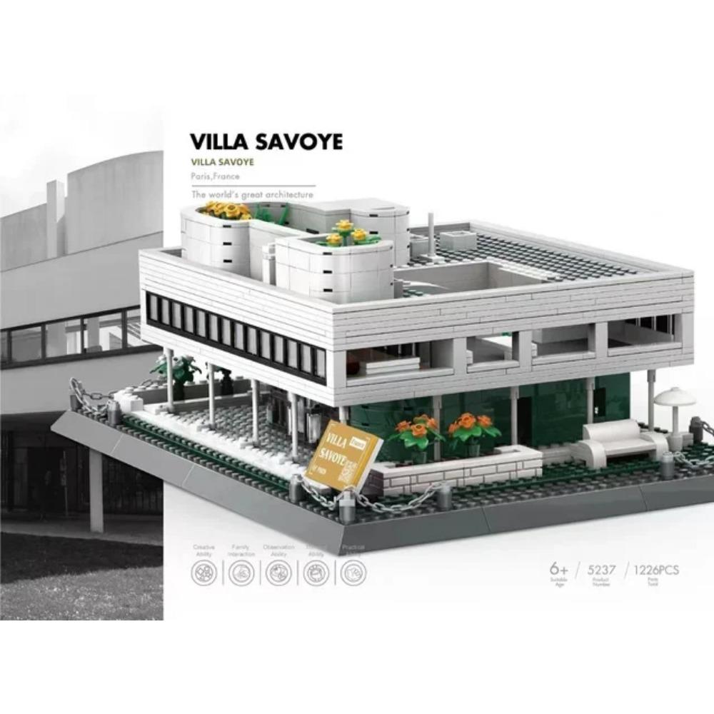 MOC World Famous Architecture Edifice Opera House Building Blocks Villa Savoye Bridge Tower Toy Children Birthday Christmas Gift