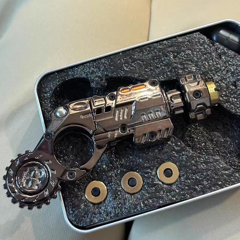 Mini Metall EDC Stressabbau Spielzeug Pistolen Waffen Auswerfen Fidget Roller Spinner Mechanischer Schieber Sperrrad Absatzring Erwachsene