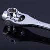 Metric 12-19mm Socket Wrench 360 Degree Rotating Head Flexible Dog Bone  for Home and Car Repair