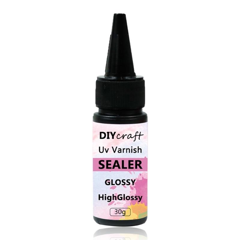 

Multipurpose UV Cures Sealant Gel Transparent Varnish Sealer for Jewelry Making Practical Woodworking Sealant Tool