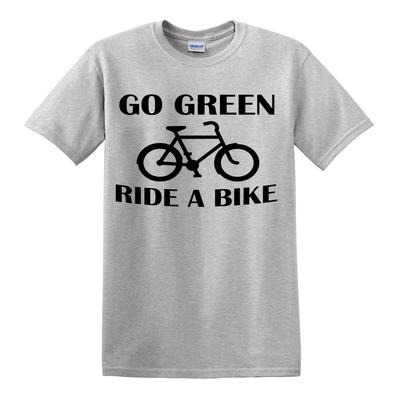 GO GREEN FAHRRAD FAHREN T-Shirt/Umwelt/Biker/Radfahren/Radfahrer/Geschenk/Fahren/Top