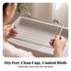 Bird Cage Mesh Platform Sturdy Perch Space-Saving