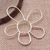 Silver/Gold Hollow Flower Pendant Charms Jewelry Making Supply Flower Connector
