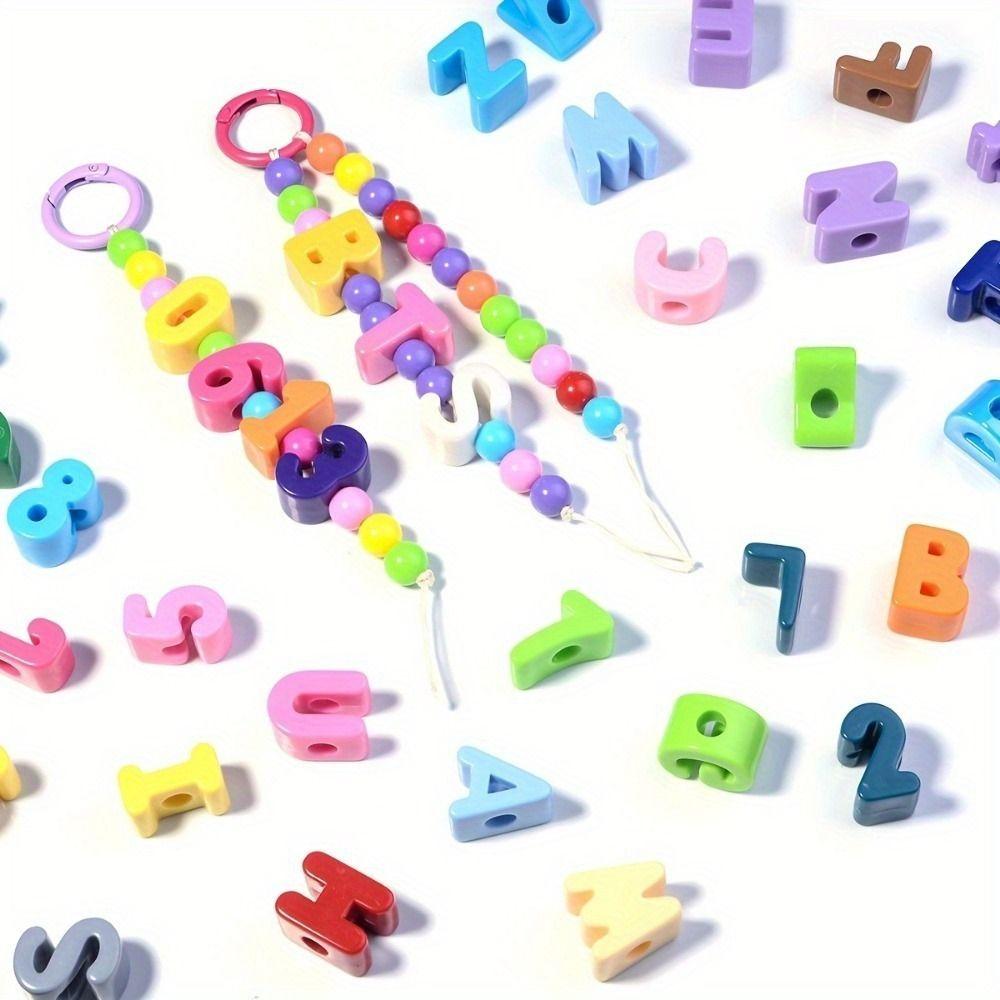 50Pcs Y2K Acrylic Pendant DIY Jewelry Making Charm Minimalist Letter Pendant  Jewelry Accessories