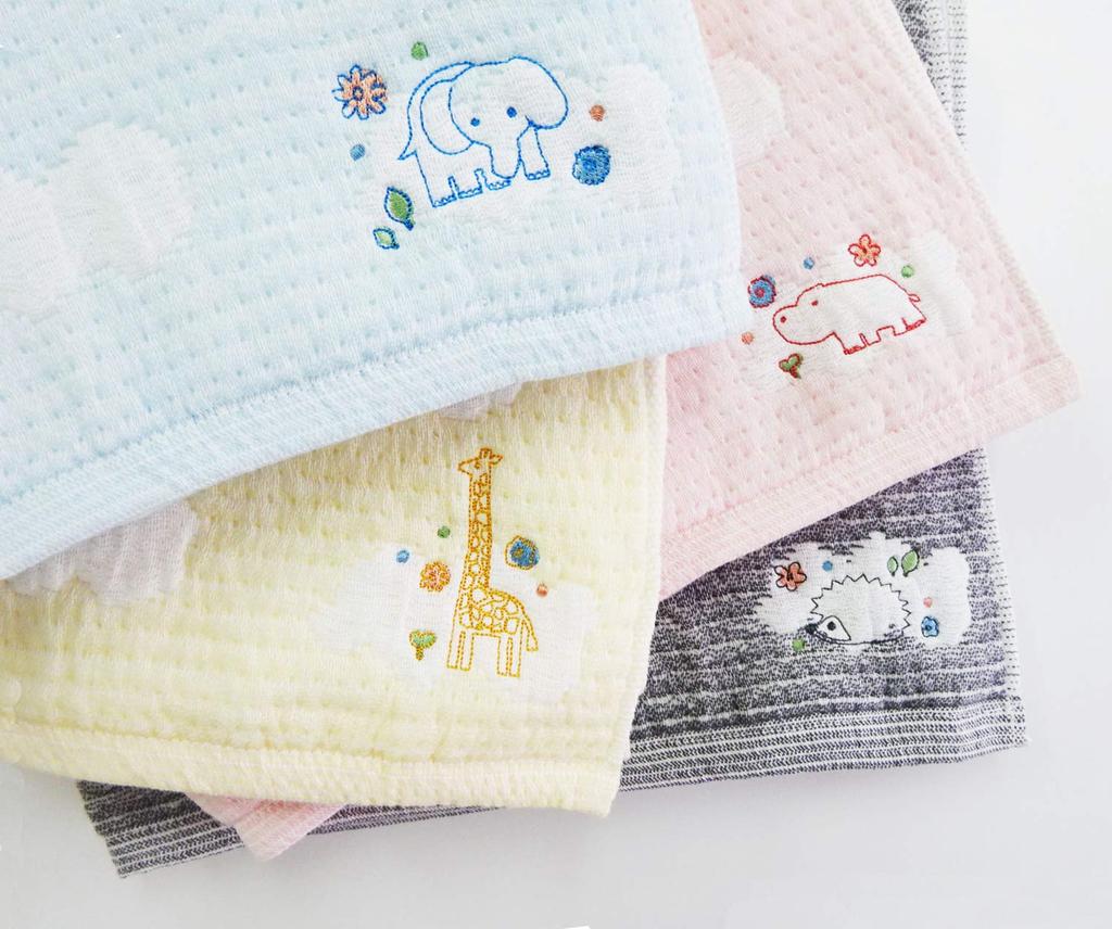Bath Made In Baby Meringue Elephant Infant PI Jōgan Towel, Japan, 50x100cm, Gauze, Pink, Design, ELMG-250