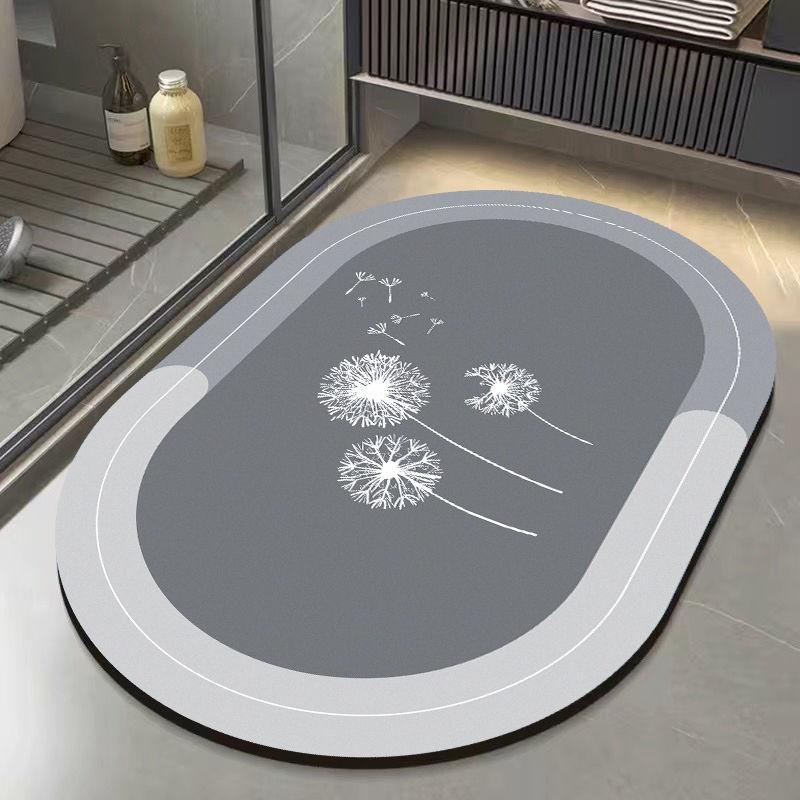 Diatom Mud Absorbent Mat, Bathroom Floor Mat, Quick-drying Bathroom Floor Mat At the Door