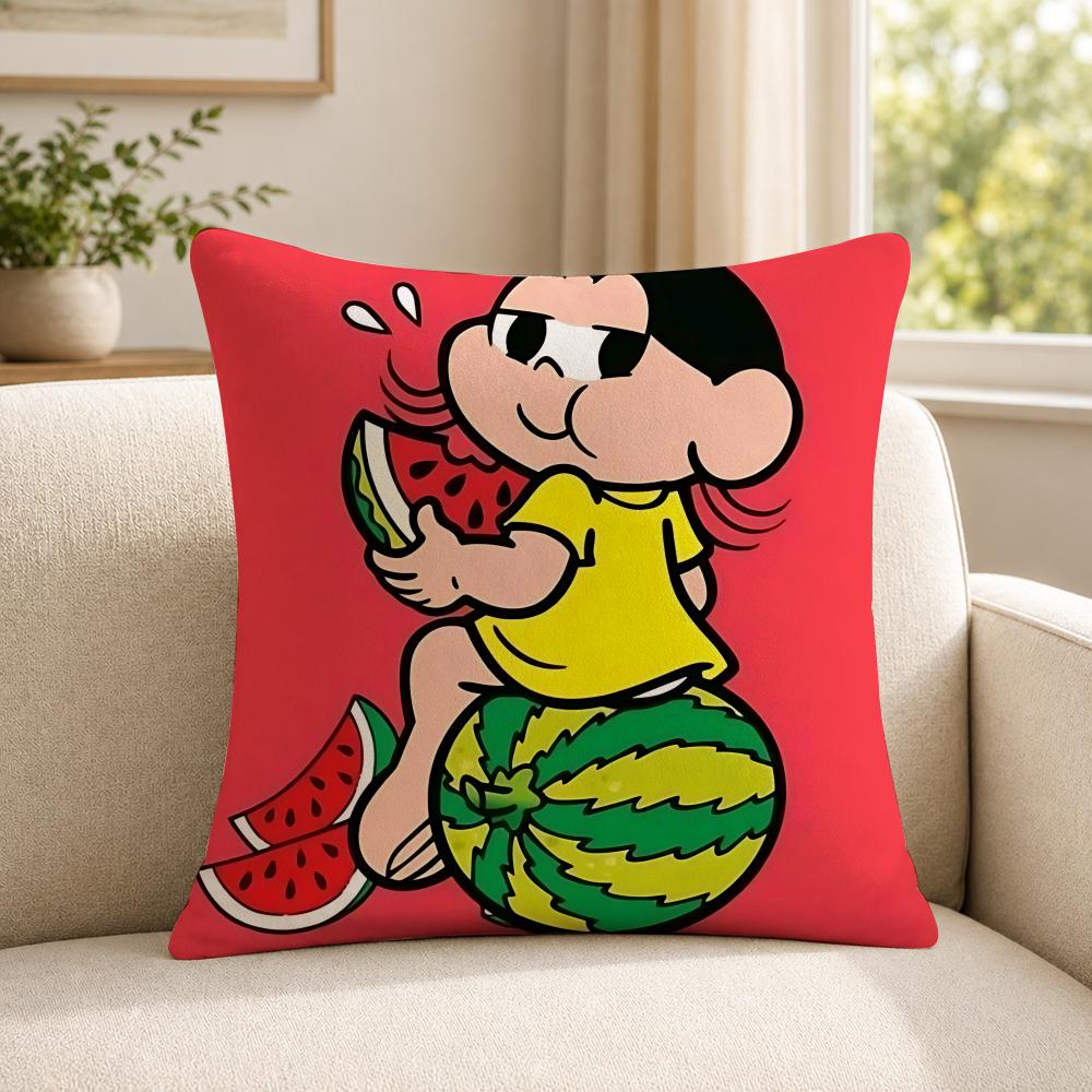 Character MMagali Cartoon Cushion Cover Soft Short Plush SkinFriendly Cushion Case for MultiScene Use