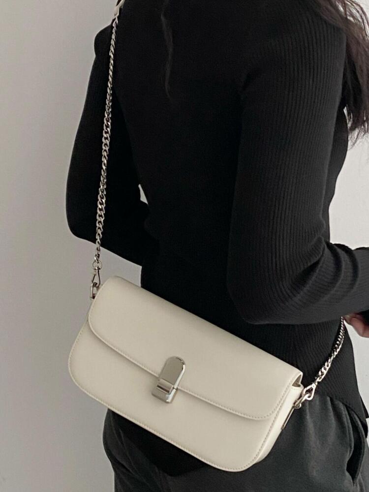 Einfarbige PU-Leder-Schultertaschen für Damen Trendige Einfache Mode Damen Hand-Handtaschen Luxuriöse Damen Achseltaschen