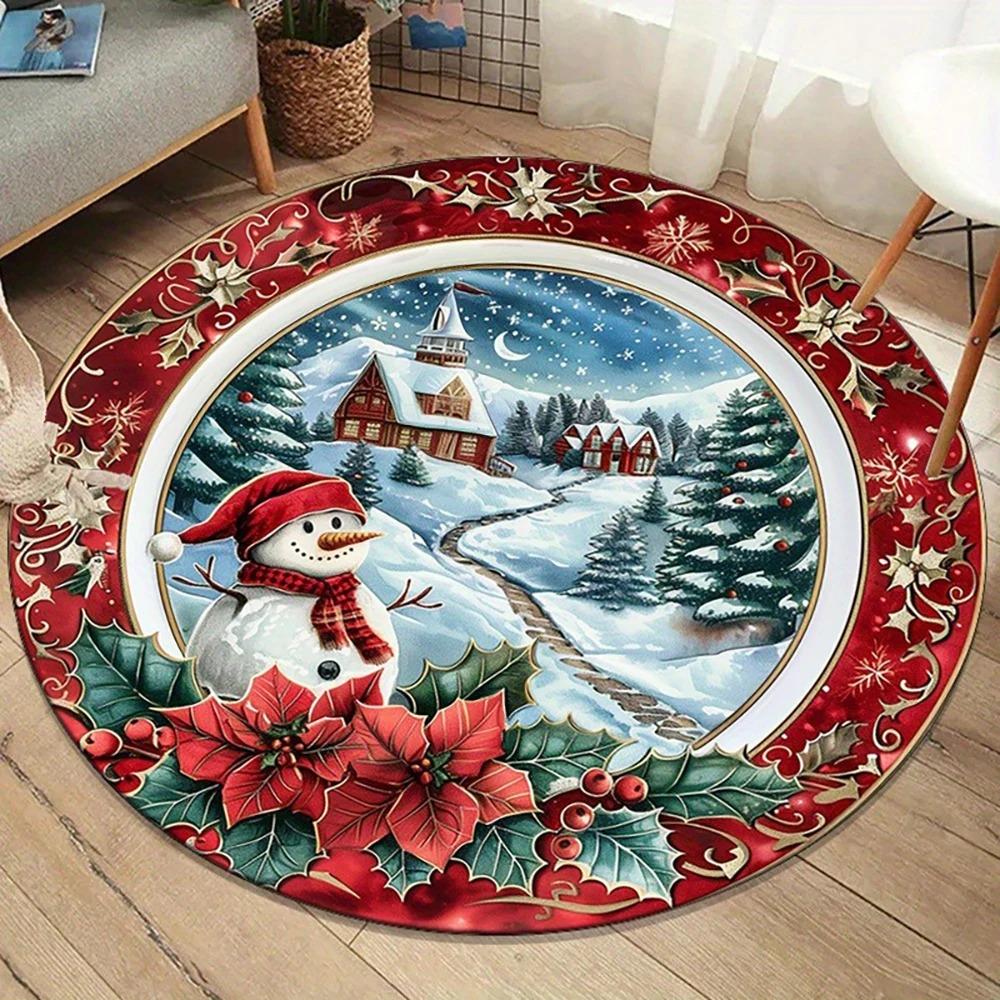 Weihnachtliche Teppiche verleihen Ihrem Feriendomizil eine warme Note. Perfekt für Schlafzimmerteppiche und Neujahrsparty-Dekorationen.
