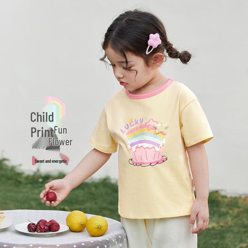 JELLYBABY Girls' Color-block Collar Short Sleeve T-Shirt