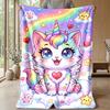 Rainbow Unicorn Fantasy Theme blanket Lightweight Warm Flannel Blanket Decorative Throw Blanket for Home Decoration