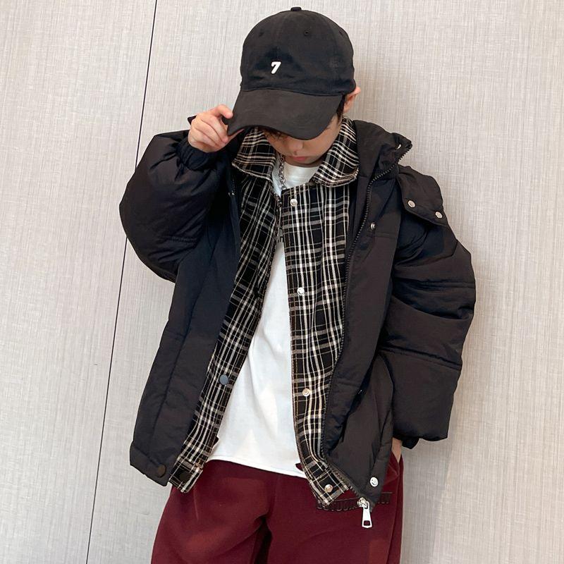 Children's Down-Fiber Jacket, Winter Boys' Casual, Two-Piece-Style Jacket