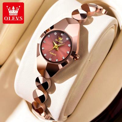 2023 New OLEVS Brand Bracelet Ceramic Tungsten Steel Quartz Watch Trendy Waterproof Niche Women's Watch Women's Watch