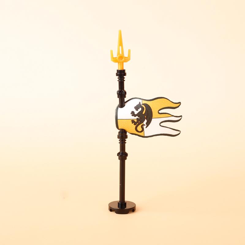 Medieval Military Flag Series War Castle Knight Soldier Warrior Accessories Building Blocks Ancient Holy Rome Bricks Toys Gifts