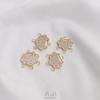14K Gold-Filled Zircon Ruyi Peace Lock Tassel Pendant Trio