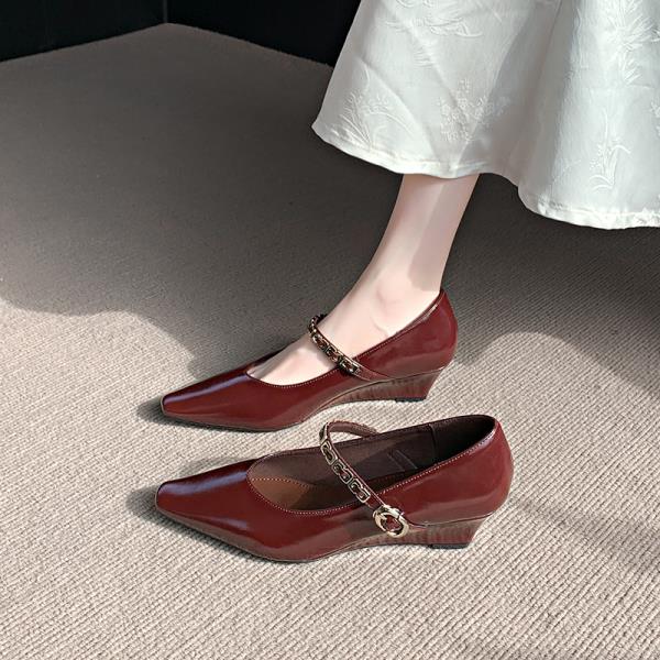 

Модная обувь женская 2025 Всепогодная Низкий каблук Осень Женская обувь Модис Новая Удобная Летняя Осенняя Платье Милые Мэри Джейн Мода 35