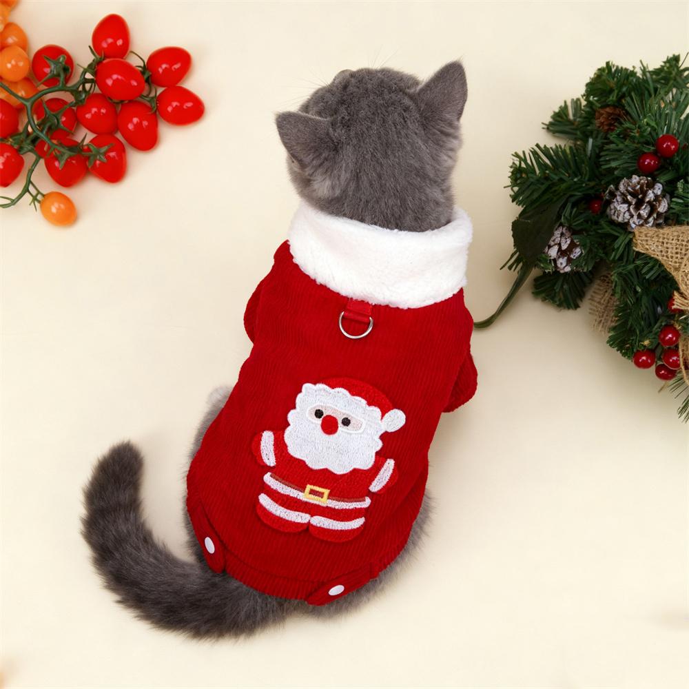 Winter Warm Thick Sphynx Cat Coat with Buckle Christmas Pet Clothes for Cats Gotas Kitten Siamese Coats mascotas Clothing Outfit