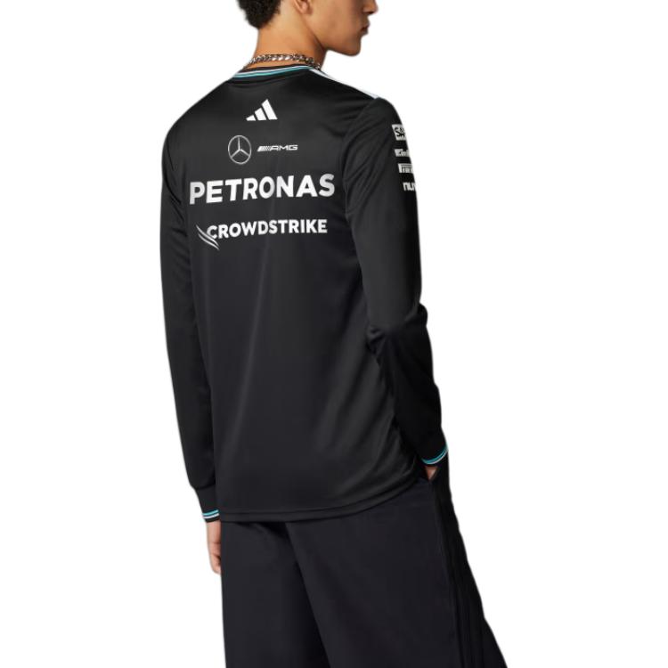 adidas X Mercedes-Amg Collaboration Aeroready Ss25 Petronas F1 Formula One Team Casual Slim Fit Comfortable Long Sleeve Racing T-Shirt JW5359