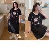 Girls Cute Dress Inner Home Wear Big Size Cartoon Cute Women Casual Dress Black Fashion Female Leisure Dress