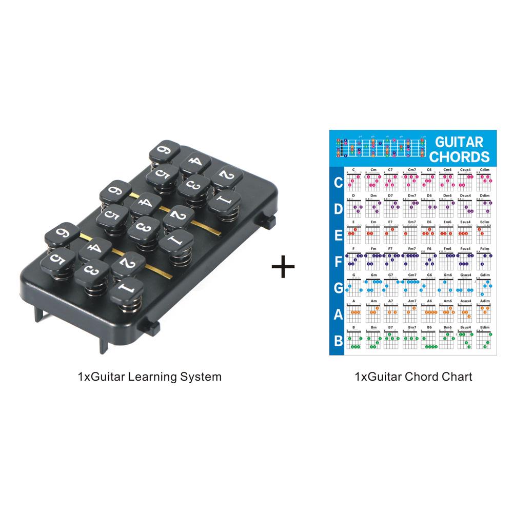 One-Key Guitar Chord Practice Device for Finger Strengthening On Wooden Folk Guitar