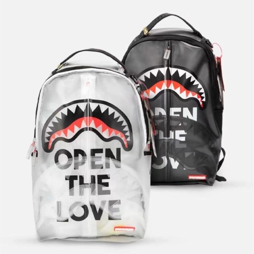 Backpack SG Shark Parody Transparent Large Capacity New Male and Female Trendy Brand Student Leisure Travel Backpack