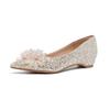 Champagne sequins heightening single shoes show and main wedding dress two wear French bridal shoes can be worn daily bridesmaid shoes