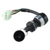 1Pc Black Switch  Cap Ignition Switch with Key Replacement Ignition Key  For Motorcycle